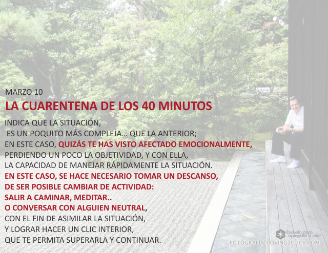 La cuarentena de los 40 minutos